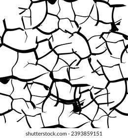 Not Grunge Texture. Risse nahtloses Muster. Handzeichnung. Nicht AI, Vektorgrafik