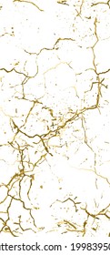 La textura de desgarre de la angustia. Elegante Patrón Sin Marea. Oro Viejo, Fondo Retro. Textura de pared rota y rota. Impresión Scratched, Dirt. Estilo Grunge De Lujo Dorado. Diseño ruidoso. Ilustración vectorial.