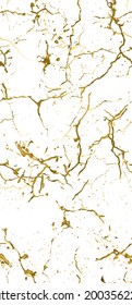 Distress Grunge Texture. Elegant Seamless Pattern. Gold Old, Retro Background. Broken, Cracked Wall Texture. Scratched, Dirt Print. Golden Luxury Grunge Style. Noise Rough Design. Vector Illustration.