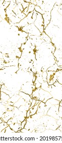 Distress Grunge Texture. Elegant Seamless Pattern. Gold Old, Retro Background. Broken, Cracked Wall Texture. Scratched, Dirt Print. Golden Luxury Grunge Style. Noise Rough Design. Vector Illustration.