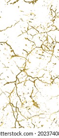 Distress Grunge Texture. Elegant Seamless Pattern. Gold Old, Retro Background. Broken, Cracked Wall Texture. Scratched, Dirt Print. Golden Luxury Grunge Style. Noise Rough Design. Vector Illustration.