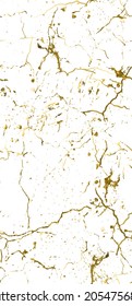 Distress Grunge Texture. Elegant Seamless Pattern. Gold Old, Retro Background. Broken, Cracked Wall Texture. Scratched, Dirt Print. Golden Luxury Grunge Style. Noise Rough Design. Vector Illustration.