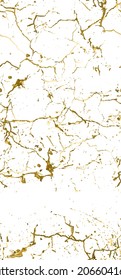 Distress Grunge Texture. Elegant Seamless Pattern. Gold Old, Retro Background. Broken, Cracked Wall Texture. Scratched, Dirt Print. Golden Luxury Grunge Style. Noise Rough Design. Vector Illustration.