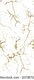 Distress Grunge Texture. Elegant Seamless Pattern. Gold Old, Retro Background. Broken, Cracked Wall Texture. Scratched, Dirt Print. Golden Luxury Grunge Style. Noise Rough Design. Vector Illustration.