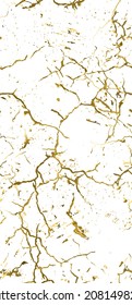 Distress Grunge Texture. Elegant Seamless Pattern. Gold Old, Retro Background. Broken, Cracked Wall Texture. Scratched, Dirt Print. Golden Luxury Grunge Style. Noise Rough Design. Vector Illustration.