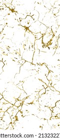 Distress Grunge Texture. Elegant Seamless Pattern. Gold Old, Retro Background. Broken, Cracked Wall Texture. Scratched, Dirt Print. Golden Luxury Grunge Style. Noise Rough Design. Vector Illustration.