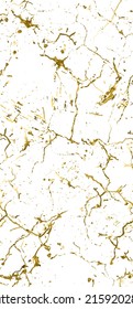 Distress Grunge Texture. Elegant Seamless Pattern. Gold Old, Retro Background. Broken, Cracked Wall Texture. Scratched, Dirt Print. Golden Luxury Grunge Style. Noise Rough Design. Vector Illustration.