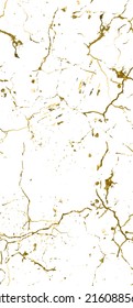 Distress Grunge Texture. Elegant Seamless Pattern. Gold Old, Retro Background. Broken, Cracked Wall Texture. Scratched, Dirt Print. Golden Luxury Grunge Style. Noise Rough Design. Vector Illustration.