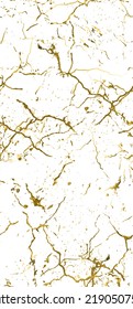 Distress Grunge Texture. Elegant Seamless Pattern. Gold Old, Retro Background. Broken, Cracked Wall Texture. Scratched, Dirt Print. Golden Luxury Grunge Style. Noise Rough Design. Vector Illustration.