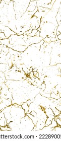 Distress Grunge Texture. Elegant Seamless Pattern. Gold Old, Retro Background. Broken, Cracked Wall Texture. Scratched, Dirt Print. Golden Luxury Grunge Style. Noise Rough Design. Vector Illustration.