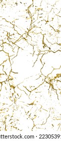 Distress Grunge Texture. Elegant Seamless Pattern. Gold Old, Retro Background. Broken, Cracked Wall Texture. Scratched, Dirt Print. Golden Luxury Grunge Style. Noise Rough Design. Vector Illustration.