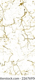 Distress Grunge Texture. Elegant Seamless Pattern. Gold Old, Retro Background. Broken, Cracked Wall Texture. Scratched, Dirt Print. Golden Luxury Grunge Style. Noise Rough Design. Vector Illustration.
