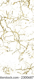 Distress Grunge Texture. Elegant Seamless Pattern. Gold Old, Retro Background. Broken, Cracked Wall Texture. Scratched, Dirt Print. Golden Luxury Grunge Style. Noise Rough Design. Vector Illustration.