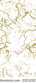 Distress Grunge Texture. Elegant Seamless Pattern. Gold Old, Retro Background. Broken, Cracked Wall Texture. Scratched, Dirt Print. Golden Luxury Grunge Style. Noise Rough Design. Vector Illustration.