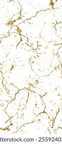 Distress Grunge Texture. Elegant Seamless Pattern. Gold Old, Retro Background. Broken, Cracked Wall Texture. Scratched, Dirt Print. Golden Luxury Grunge Style. Noise Rough Design. Vector Illustration.