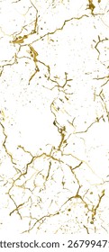 Distress Grunge Texture. Elegant Seamless Pattern. Gold Old, Retro Background. Broken, Cracked Wall Texture. Scratched, Dirt Print. Golden Luxury Grunge Style. Noise Rough Design. Vector Illustration.