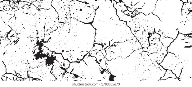La textura de desgarre de la angustia. Patrón sin inconvenientes. Fondo Retro Antiguo De Medio Tono. Textura de pared rota y rota. Impresión Scratched, Dirt. Estilo de Grunge negro y blanco. Diseño ruidoso. Ilustración vectorial.