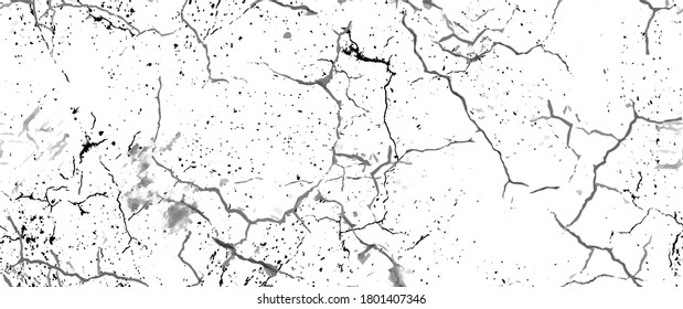 La textura de desgarre de la angustia. Patrón sin inconvenientes. Fondo Retro Antiguo De Medio Tono. Textura de pared rota y rota. Impresión Scratched, Dirt. Estilo de Grunge negro y blanco. Diseño ruidoso. Ilustración vectorial.