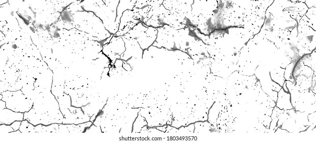 La textura de desgarre de la angustia. Patrón sin inconvenientes. Fondo Retro Antiguo De Medio Tono. Textura de pared rota y rota. Impresión Scratched, Dirt. Estilo de Grunge negro y blanco. Diseño ruidoso. Ilustración vectorial.