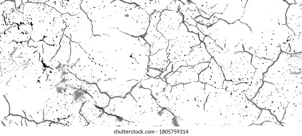 La textura de desgarre de la angustia. Patrón sin inconvenientes. Fondo Retro Antiguo De Medio Tono. Textura de pared rota y rota. Impresión Scratched, Dirt. Estilo de Grunge negro y blanco. Diseño ruidoso. Ilustración vectorial.