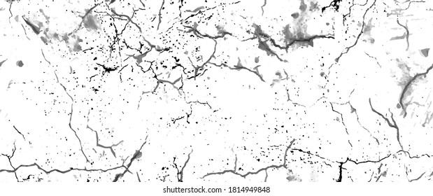 Distress Grunge Texture. Seamless Pattern. Halftone Old, Retro Background. Broken, Cracked Wall Texture. Scratched, Dirt Print. Black and White Grunge Style. Noise Rough Design. Vector Illustration.