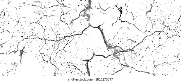 La textura de desgarre de la angustia. Patrón sin inconvenientes. Fondo Retro Antiguo De Medio Tono. Textura de pared rota y rota. Impresión Scratched, Dirt. Estilo de Grunge negro y blanco. Diseño ruidoso. Ilustración vectorial.