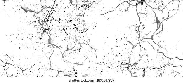 La textura de desgarre de la angustia. Patrón sin inconvenientes. Fondo Retro Antiguo De Medio Tono. Textura de pared rota y rota. Impresión Scratched, Dirt. Estilo de Grunge negro y blanco. Diseño ruidoso. Ilustración vectorial.
