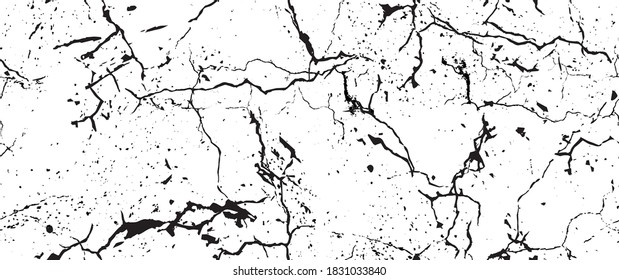 La textura de desgarre de la angustia. Patrón sin inconvenientes. Fondo Retro Antiguo De Medio Tono. Textura de pared rota y rota. Impresión Scratched, Dirt. Estilo de Grunge negro y blanco. Diseño ruidoso. Ilustración vectorial.