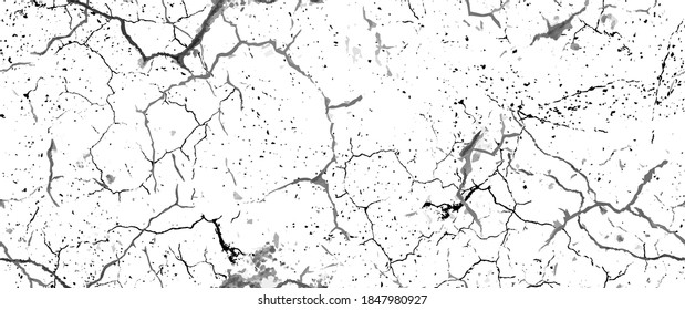 La textura de desgarre de la angustia. Patrón sin inconvenientes. Fondo Retro Antiguo De Medio Tono. Textura de pared rota y rota. Impresión Scratched, Dirt. Estilo de Grunge negro y blanco. Diseño ruidoso. Ilustración vectorial.