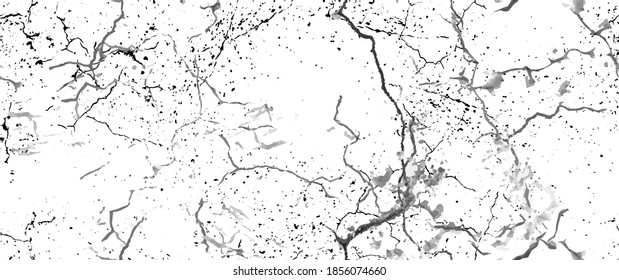 Distress Grunge Texture. Seamless Pattern. Halftone Old, Retro Background. Broken, Cracked Wall Texture. Scratched, Dirt Print. Black and White Grunge Style. Noise Rough Design. Vector Illustration.