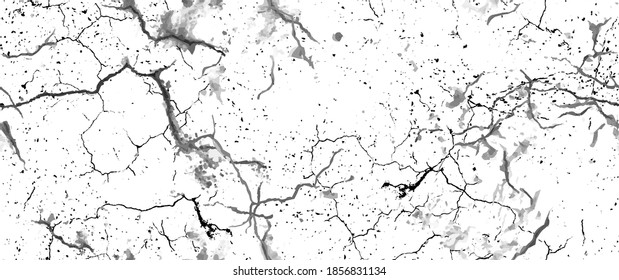 La textura de desgarre de la angustia. Patrón sin inconvenientes. Fondo Retro Antiguo De Medio Tono. Textura de pared rota y rota. Impresión Scratched, Dirt. Estilo de Grunge negro y blanco. Diseño ruidoso. Ilustración vectorial.