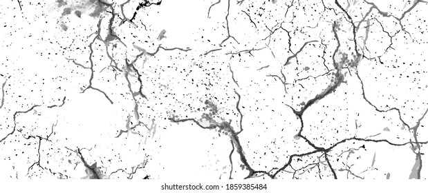 La textura de desgarre de la angustia. Patrón sin inconvenientes. Fondo Retro Antiguo De Medio Tono. Textura de pared rota y rota. Impresión Scratched, Dirt. Estilo de Grunge negro y blanco. Diseño ruidoso. Ilustración vectorial.