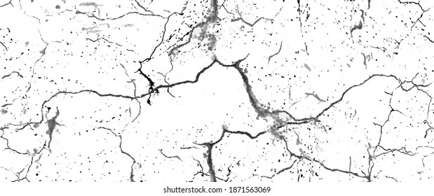 La textura de desgarre de la angustia. Patrón sin inconvenientes. Fondo Retro Antiguo De Medio Tono. Textura de pared rota y rota. Impresión Scratched, Dirt. Estilo de Grunge negro y blanco. Diseño ruidoso. Ilustración vectorial.