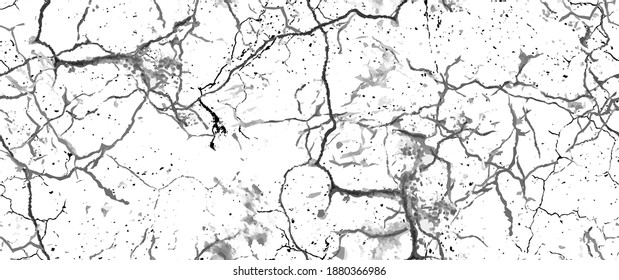 Distress Grunge Texture. Seamless Pattern. Halftone Old, Retro Background. Broken, Cracked Wall Texture. Scratched, Dirt Print. Black and White Grunge Style. Noise Rough Design. Vector Illustration.