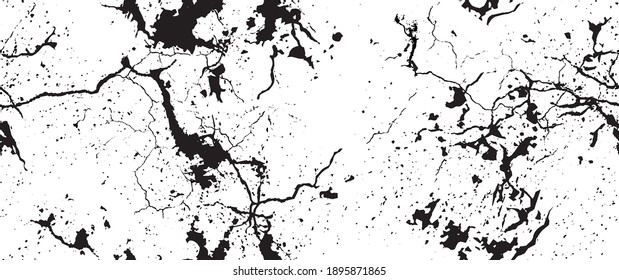 La textura de desgarre de la angustia. Patrón sin inconvenientes. Fondo Retro Antiguo De Medio Tono. Textura de pared rota y rota. Impresión Scratched, Dirt. Estilo de Grunge negro y blanco. Diseño ruidoso. Ilustración vectorial.