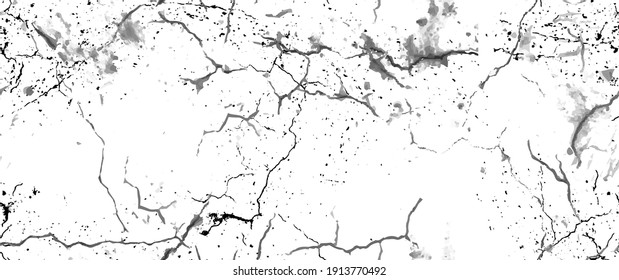 Distress Grunge Texture. Seamless Pattern. Halftone Old, Retro Background. Broken, Cracked Wall Texture. Scratched, Dirt Print. Black and White Grunge Style. Noise Rough Design. Vector Illustration.