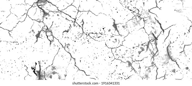 Distress Grunge Texture. Seamless Pattern. Halftone Old, Retro Background. Broken, Cracked Wall Texture. Scratched, Dirt Print. Black and White Grunge Style. Noise Rough Design. Vector Illustration.
