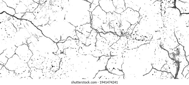 La textura de desgarre de la angustia. Patrón sin inconvenientes. Fondo Retro Antiguo De Medio Tono. Textura de pared rota y rota. Impresión Scratched, Dirt. Estilo de Grunge negro y blanco. Diseño ruidoso. Ilustración vectorial.
