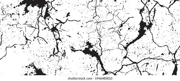 La textura de desgarre de la angustia. Patrón sin inconvenientes. Fondo Retro Antiguo De Medio Tono. Textura de pared rota y rota. Impresión Scratched, Dirt. Estilo de Grunge negro y blanco. Diseño ruidoso. Ilustración vectorial.