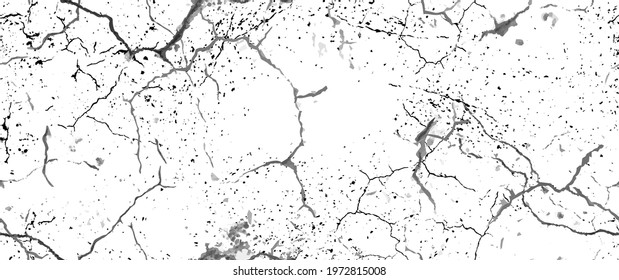 Distress Grunge Texture. Seamless Pattern. Halftone Old, Retro Background. Broken, Cracked Wall Texture. Scratched, Dirt Print. Black and White Grunge Style. Noise Rough Design. Vector Illustration.