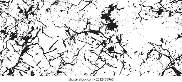 La textura de desgarre de la angustia. Patrón sin inconvenientes. Fondo Retro Antiguo De Medio Tono. Textura de pared rota y rota. Impresión Scratched, Dirt. Estilo de Grunge negro y blanco. Diseño ruidoso. Ilustración vectorial.