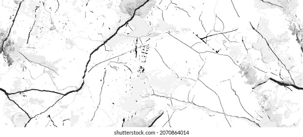 Distress Grunge Texture. Seamless Pattern. Halftone Old, Retro Background. Broken, Cracked Wall Texture. Scratched, Dirt Print. Black and White Grunge Style. Noise Rough Design. Vector Illustration.