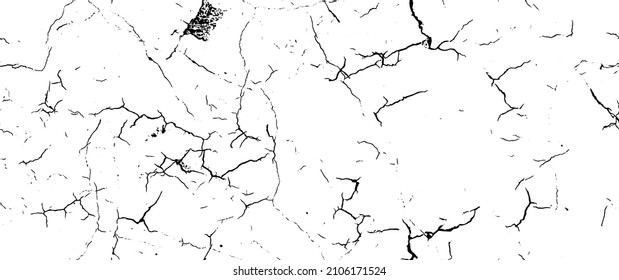 Distress Grunge Texture. Seamless Pattern. Halftone Old, Retro Background. Broken, Cracked Wall Texture. Scratched, Dirt Print. Black and White Grunge Style. Noise Rough Design. Vector Illustration.