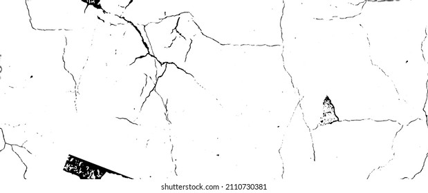 Distress Grunge Texture. Seamless Pattern. Halftone Old, Retro Background. Broken, Cracked Wall Texture. Scratched, Dirt Print. Black and White Grunge Style. Noise Rough Design. Vector Illustration.