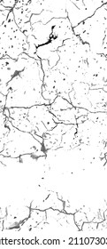 La textura de desgarre de la angustia. Patrón sin inconvenientes. Fondo Retro Antiguo De Medio Tono. Textura de pared rota y rota. Impresión Scratched, Dirt. Estilo de Grunge negro y blanco. Diseño ruidoso. Ilustración vectorial.