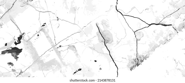 Distress Grunge Texture. Seamless Pattern. Halftone Old, Retro Background. Broken, Cracked Wall Texture. Scratched, Dirt Print. Black and White Grunge Style. Noise Rough Design. Vector Illustration.