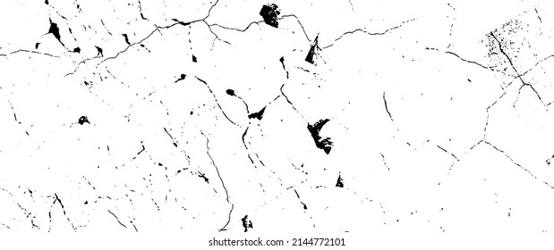 Distress Grunge Texture. Seamless Pattern. Halftone Old, Retro Background. Broken, Cracked Wall Texture. Scratched, Dirt Print. Black and White Grunge Style. Noise Rough Design. Vector Illustration.