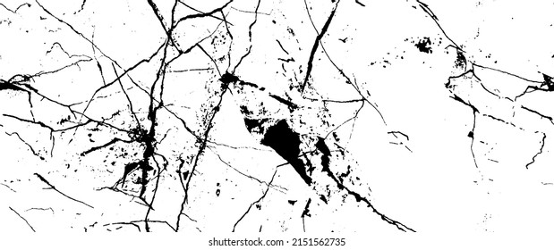 Distress Grunge Texture. Seamless Pattern. Halftone Old, Retro Background. Broken, Cracked Wall Texture. Scratched, Dirt Print. Black and White Grunge Style. Noise Rough Design. Vector Illustration.