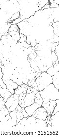 Distress Grunge Texture. Seamless Pattern. Halftone Old, Retro Background. Broken, Cracked Wall Texture. Scratched, Dirt Print. Black and White Grunge Style. Noise Rough Design. Vector Illustration.