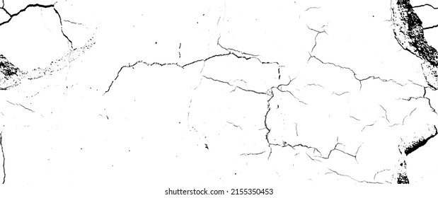 Distress Grunge Texture. Seamless Pattern. Halftone Old, Retro Background. Broken, Cracked Wall Texture. Scratched, Dirt Print. Black and White Grunge Style. Noise Rough Design. Vector Illustration.